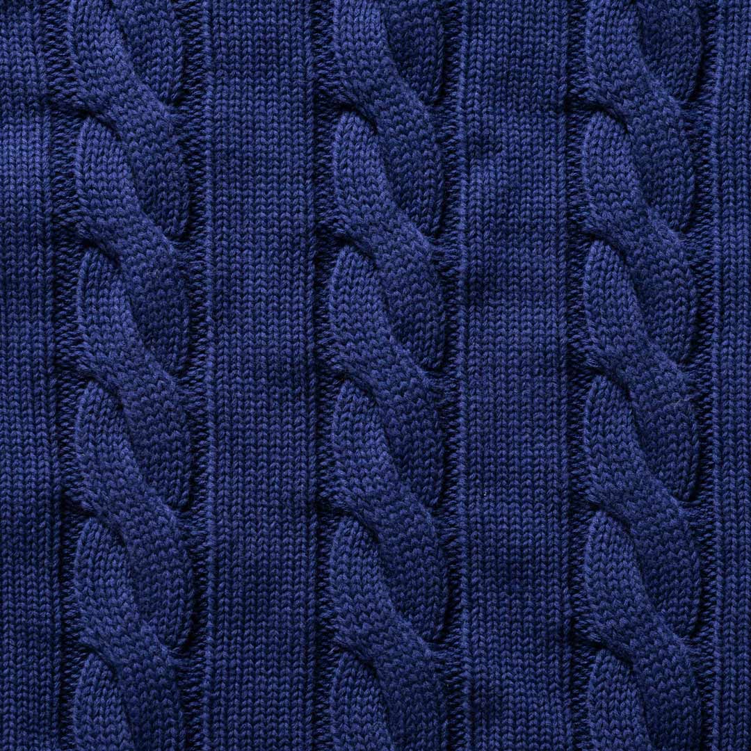 Gracebound V-Neck Knit Sweater (Navy)